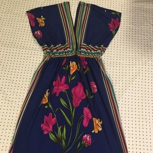 Blue floral dress